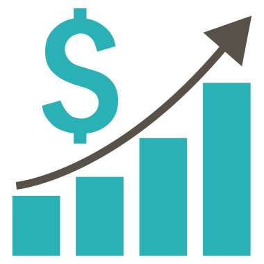 finansal rapor düz vektör simgesi