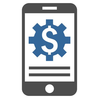 Cep Bank düz vektör simge seçenekleri