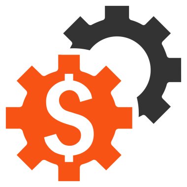 Banka ayarları düz vektör simgesi