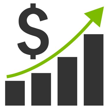 finansal rapor düz vektör simgesi