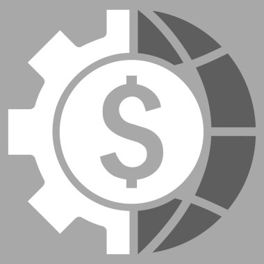 Dünya Sanayi mali düz vektör simgesi