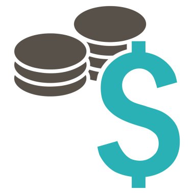 Dolar paraları düz vektör simgesi