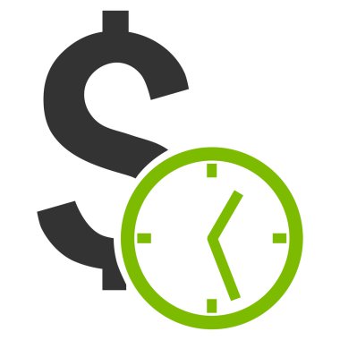 Doları kredi düz vektör simgesi