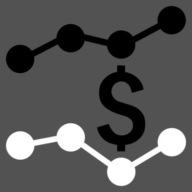 Finansal eğilimleri düz vektör simgesi
