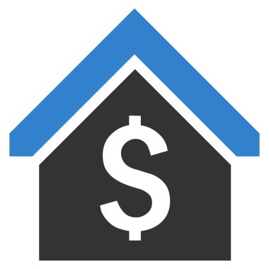 Kredi Mortgage düz vektör simgesi