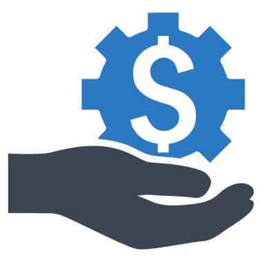 Endüstriyel hizmet düz vektör simgesi