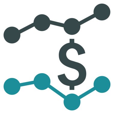 Finansal eğilimleri düz vektör simgesi