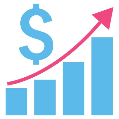 finansal rapor düz vektör simgesi