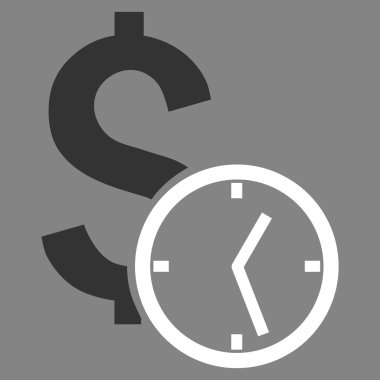 Doları kredi düz vektör simgesi