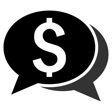 Mali sohbet düz vektör simgesi