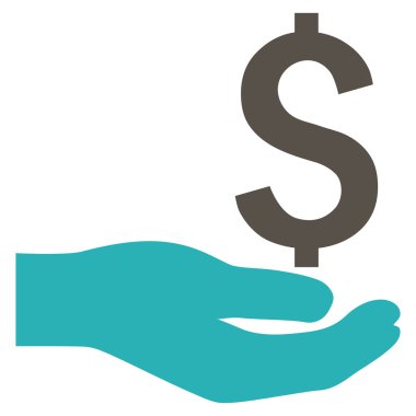 Ödeme düz vektör simgesi