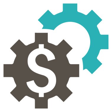 Banka ayarları düz vektör simgesi