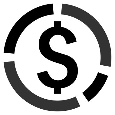 Mali diyagramı düz vektör simgesi