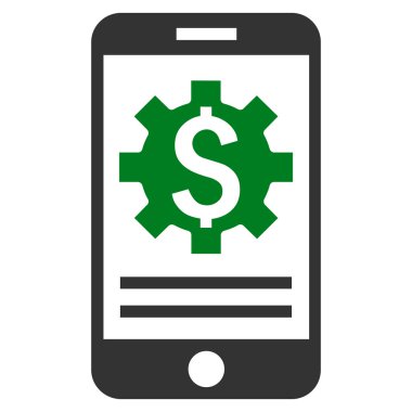 Cep Bank düz vektör simge seçenekleri