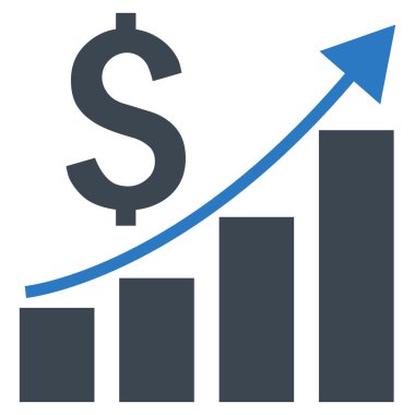 finansal rapor düz vektör simgesi