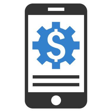 Cep Bank düz vektör simge seçenekleri