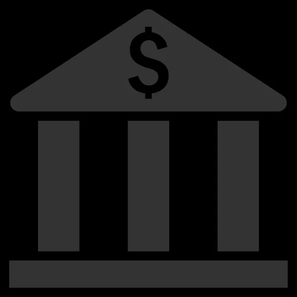 Edifício bancário Flat Vector Icon — Vetor de Stock