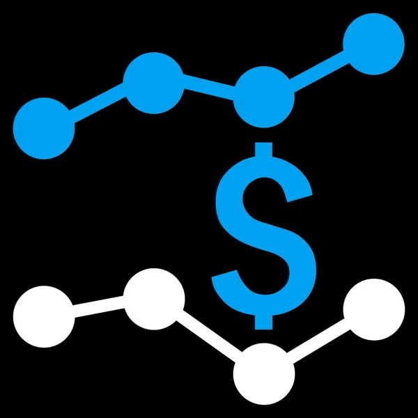 Tendencias financieras Flat Vector Icon — Archivo Imágenes Vectoriales