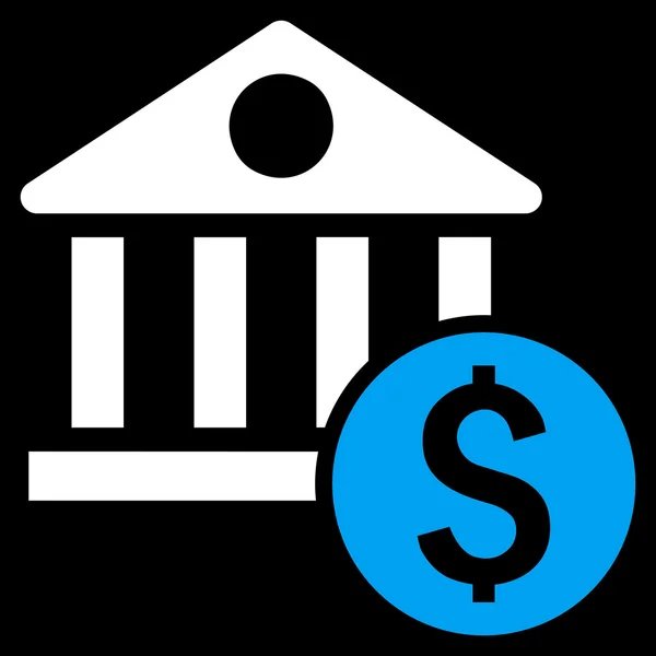 Dollar Bank Flat Vector Icon — Stock Vector