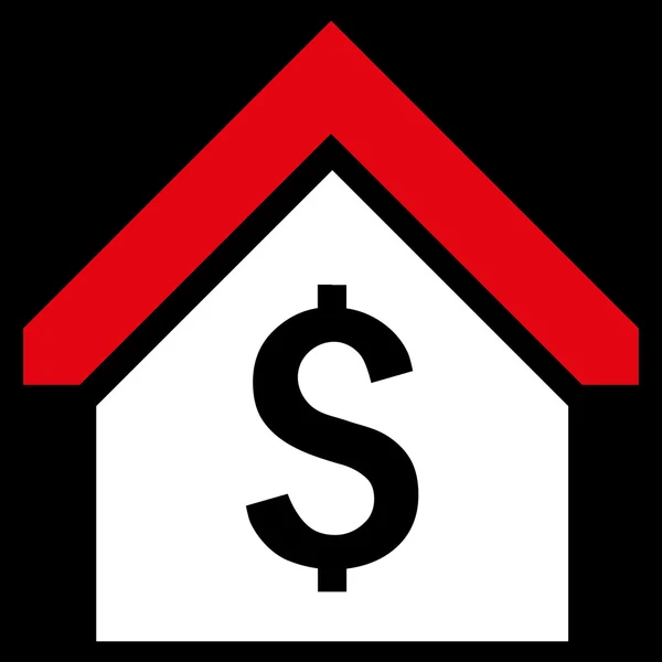 Empréstimo hipoteca plana vetor ícone — Vetor de Stock