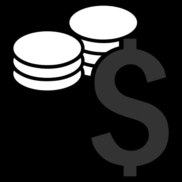 Dollar-Münzen flache Vektor-Ikone — Stockvektor