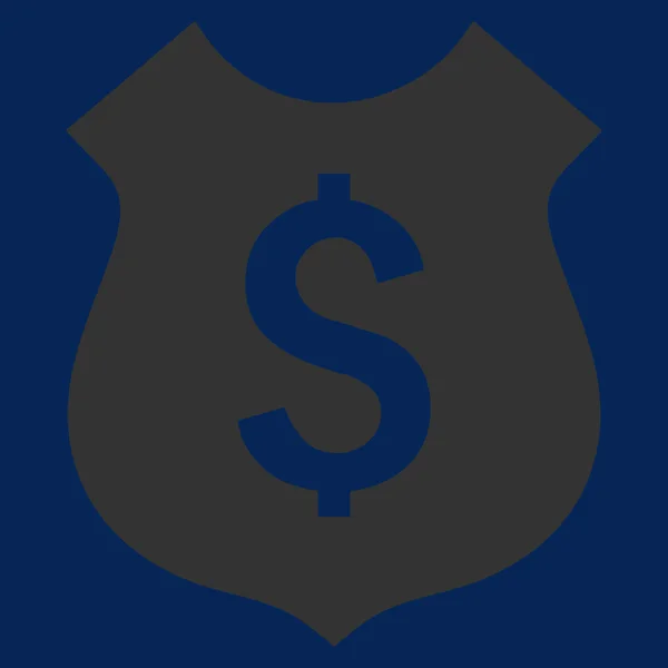 Icona vettoriale piatto scudo finanziario — Vettoriale Stock