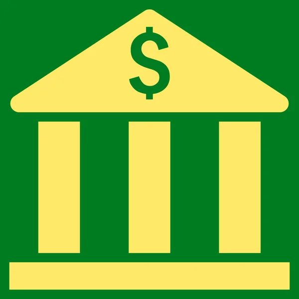 Edifício bancário Flat Vector Icon — Vetor de Stock