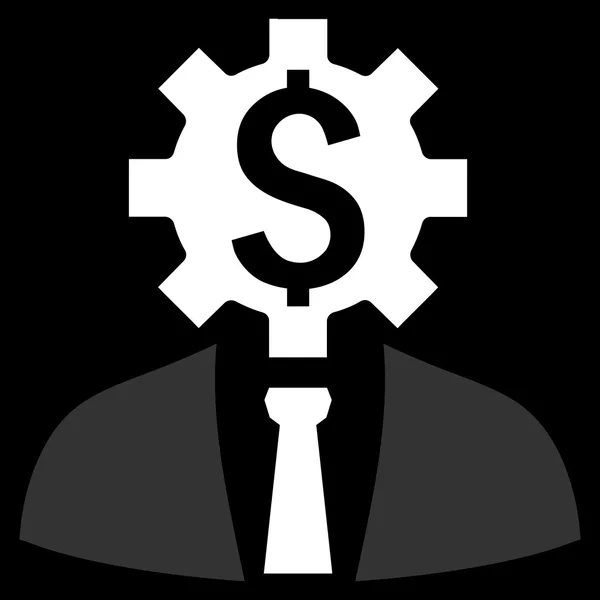 Irodai dolgozó lapos Vector Icon — Stock Vector