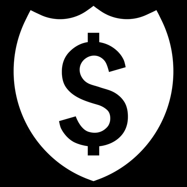 Икона банковского страхования плоский вектор — стоковый вектор