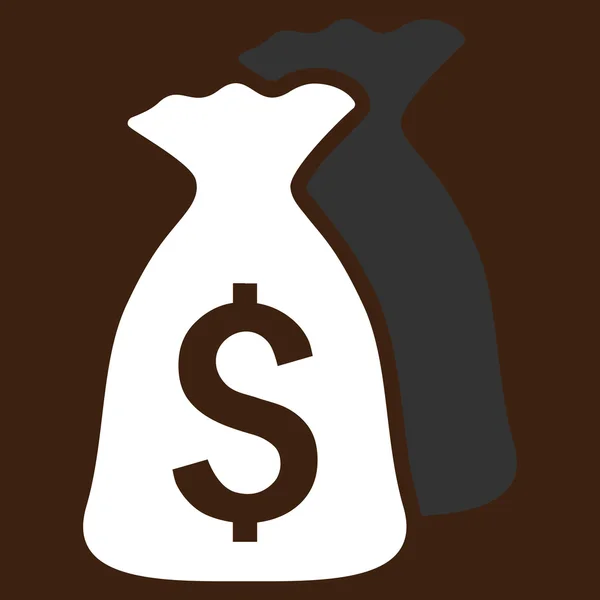 Money Bags Flat Vector Icon — Stock Vector