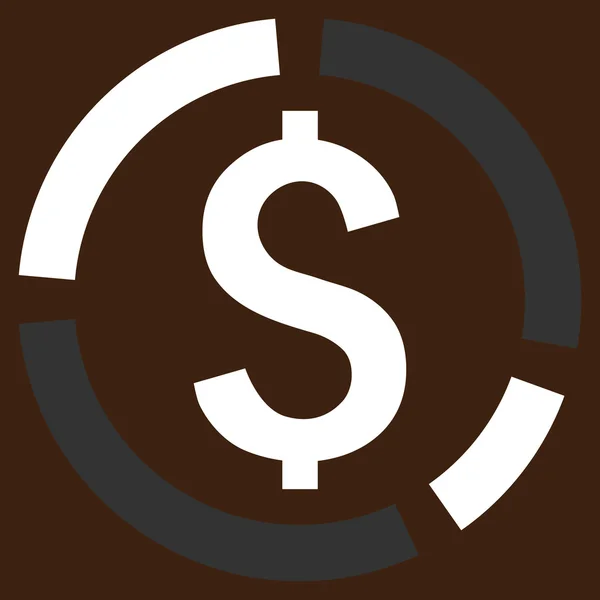 Financiële Diagram platte Vector Icon — Stockvector