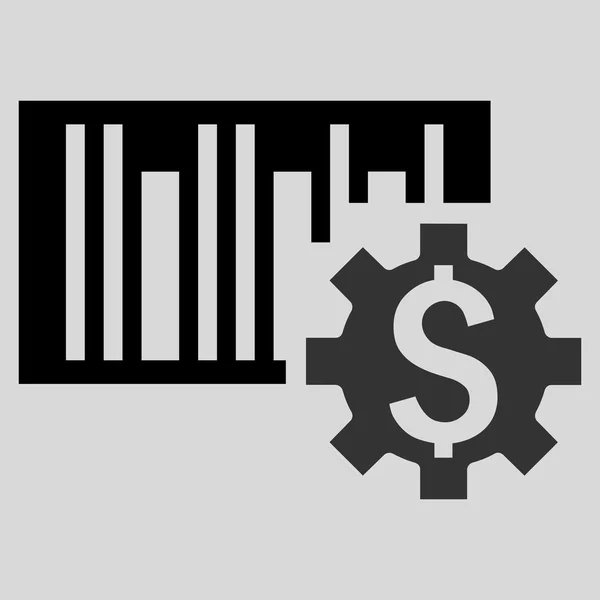 Barcode Price Setup Flat Vector Icon — Stock Vector