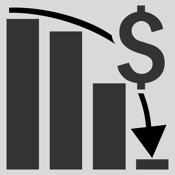 Crisis financiera Flat Vector Icon — Vector de stock