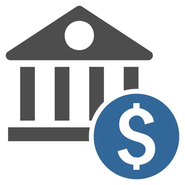 Dollar Bank platte Vector Icon — Stockvector