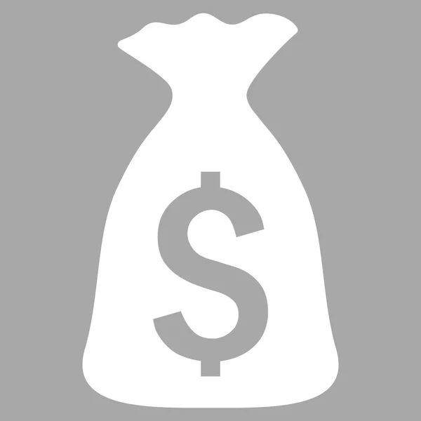 Geld zak platte vector pictogram — Stockvector