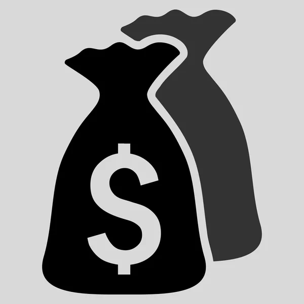 Geld zakken platte Vector Icon — Stockvector