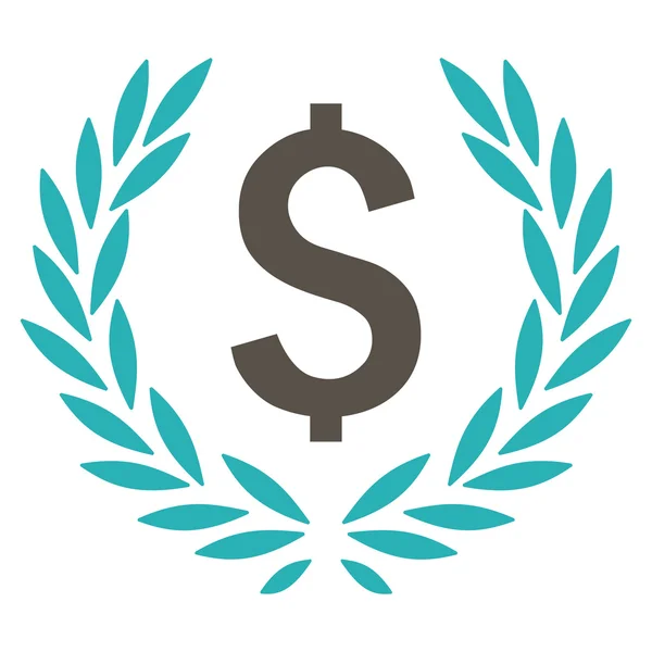 Laurel Bank embleem platte Vector Icon — Stockvector