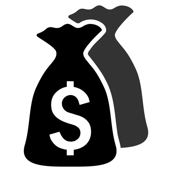 Geld zakken platte Vector Icon — Stockvector