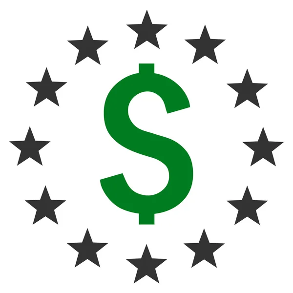 Dollar Stars Flat Vector Icône — Image vectorielle