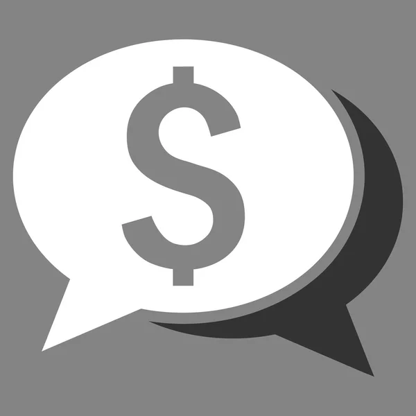 Chat financiero Vector plano Icono — Archivo Imágenes Vectoriales