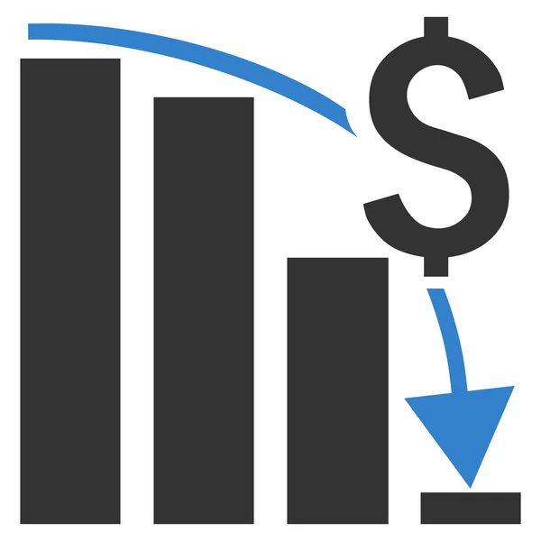 Crisis financiera Flat Vector Icon — Vector de stock