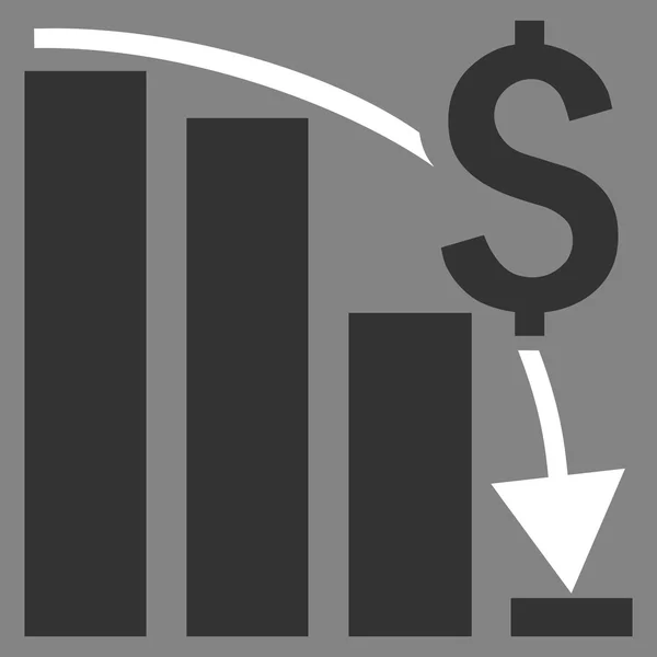 Icône vectorielle plate de crise financière — Image vectorielle