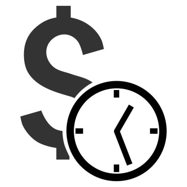 Doları kredi düz vektör simgesi