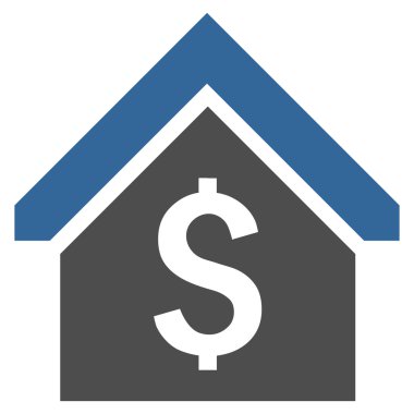 Kredi Mortgage düz vektör simgesi