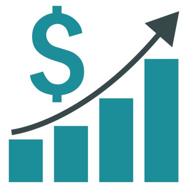 finansal rapor düz vektör simgesi