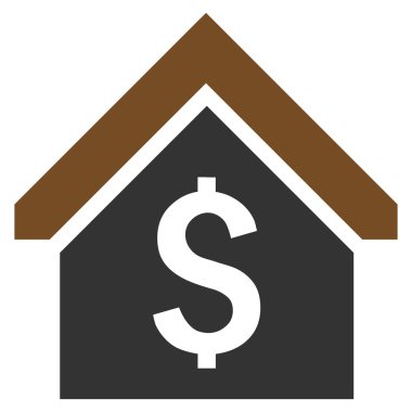 Kredi Mortgage düz vektör simgesi