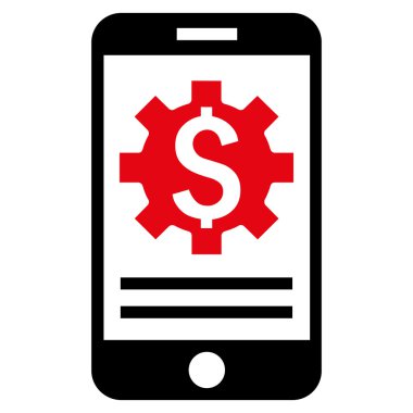 Cep Bank düz vektör simge seçenekleri