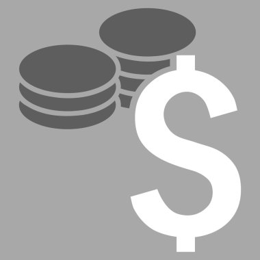 Dolar paraları düz vektör simgesi