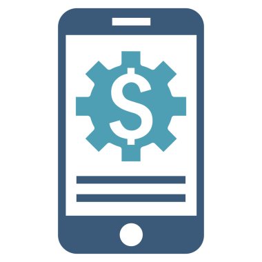 Cep Bank düz vektör simge seçenekleri