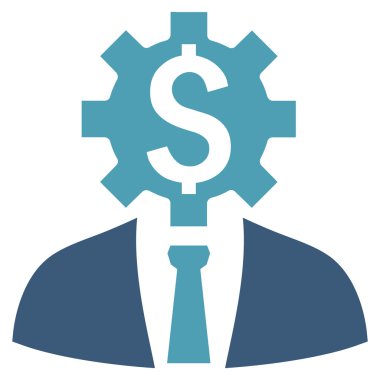 Office alt düz vektör simgesi